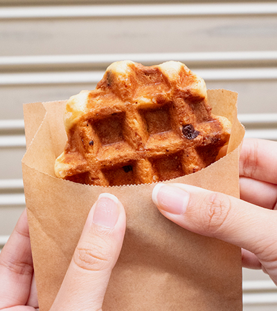 大阪市旭区千林のバーガーとワッフル持ち帰り専門店STACKS 525（スタック525）のワッフル画像